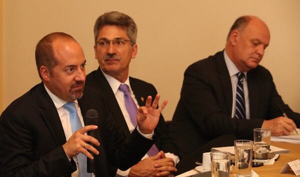   Alvaro Pereira, head of the Economic Division of the 39; OECD (left) said that the country is on the verge of a fiscal crisis 