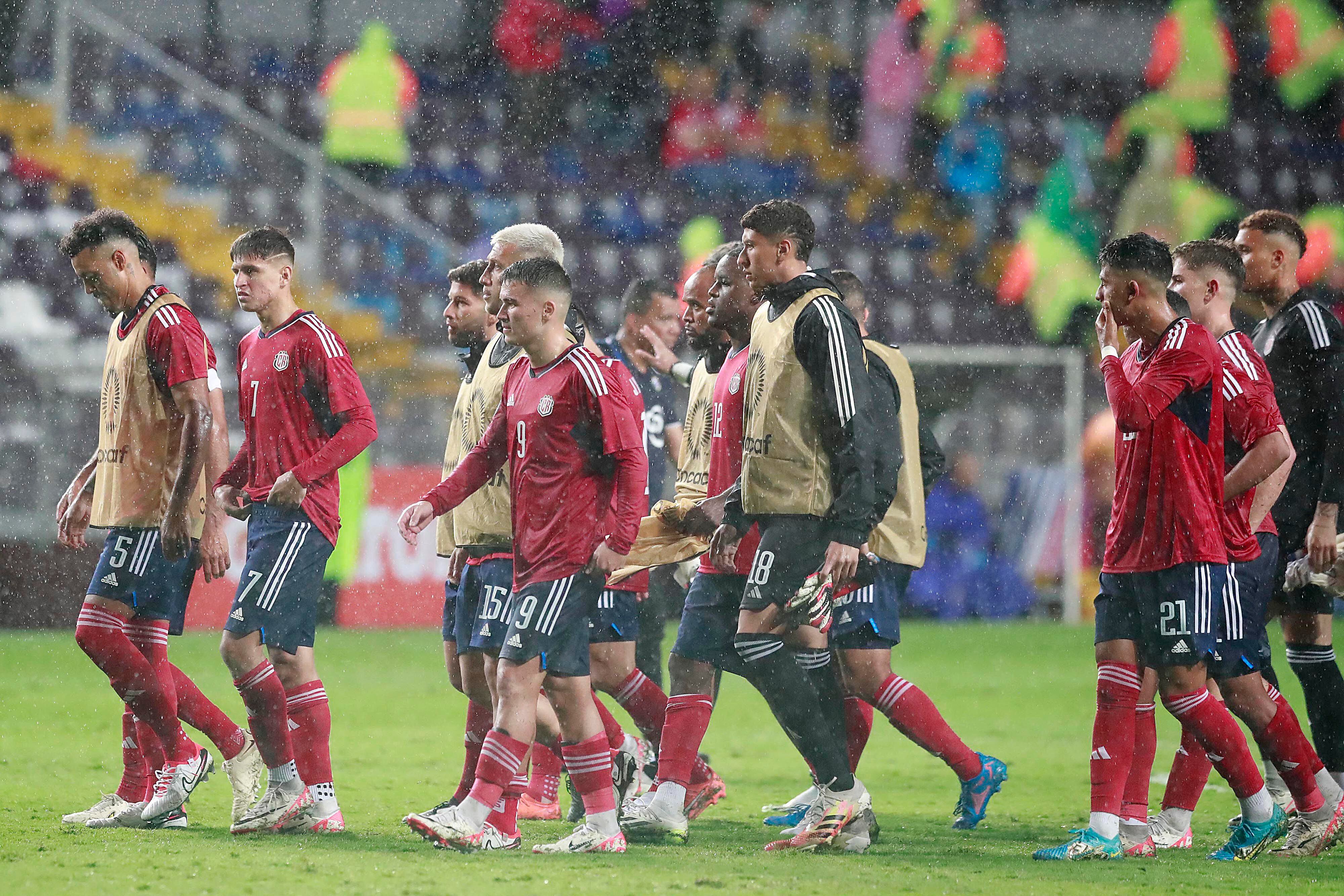 Los jugadores de la Selección de Costa Rica salieron desencajados, tras la goleada de Panamá en el Ricardo Saprissa. 

