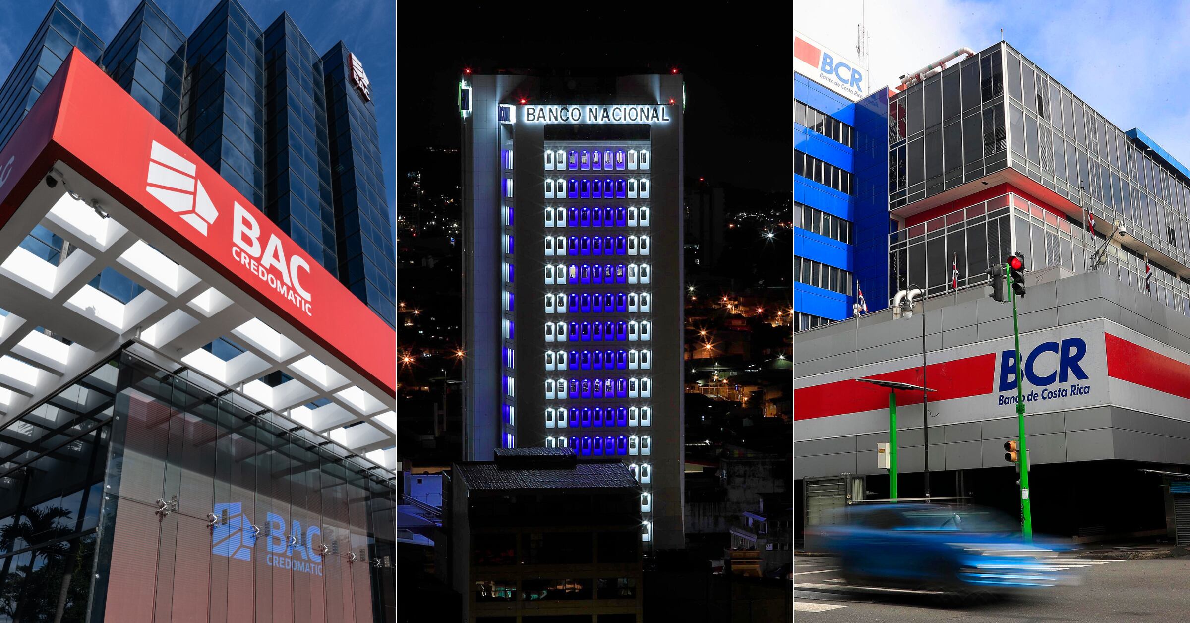 BAC San José, Banco Nacional y el Banco de Costa Rica son tres de los 25 bancos con más activos de toda la región. Fotografía de archivo.