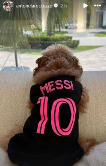 La foto de Abú con la camiseta del Inter Miami.