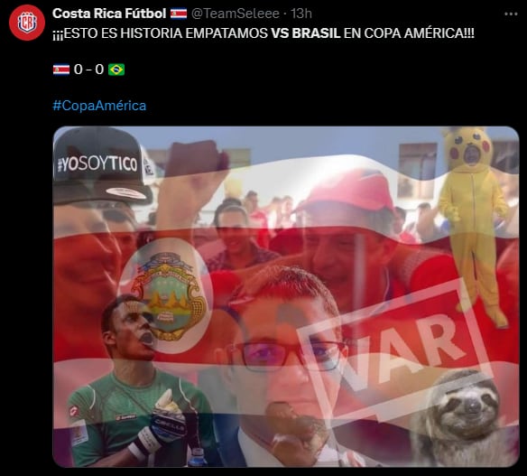 Los usuarios de redes sociales demostraron su creatividad con memes después del empate entre Costa Rica y Brasil en la Copa América.
