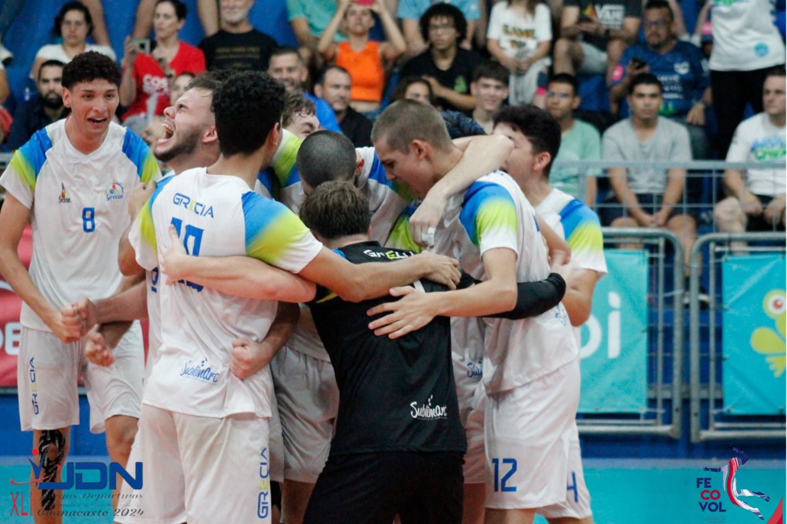 Grecia se coronó, por primera vez, campeón de los Juegos Nacionales en el  Voleibol masculino. Cortesía Icoder