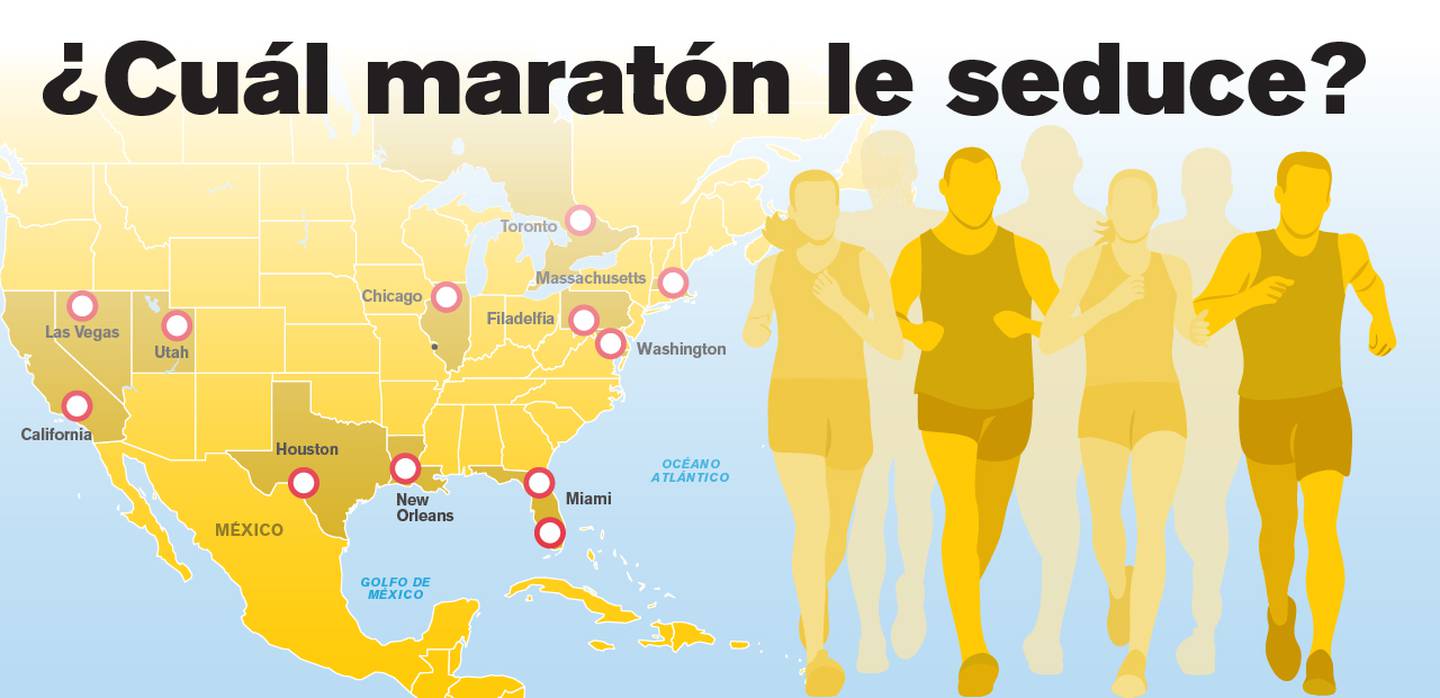 Las 12 maratones por ticos para debutar en Estados Unidos