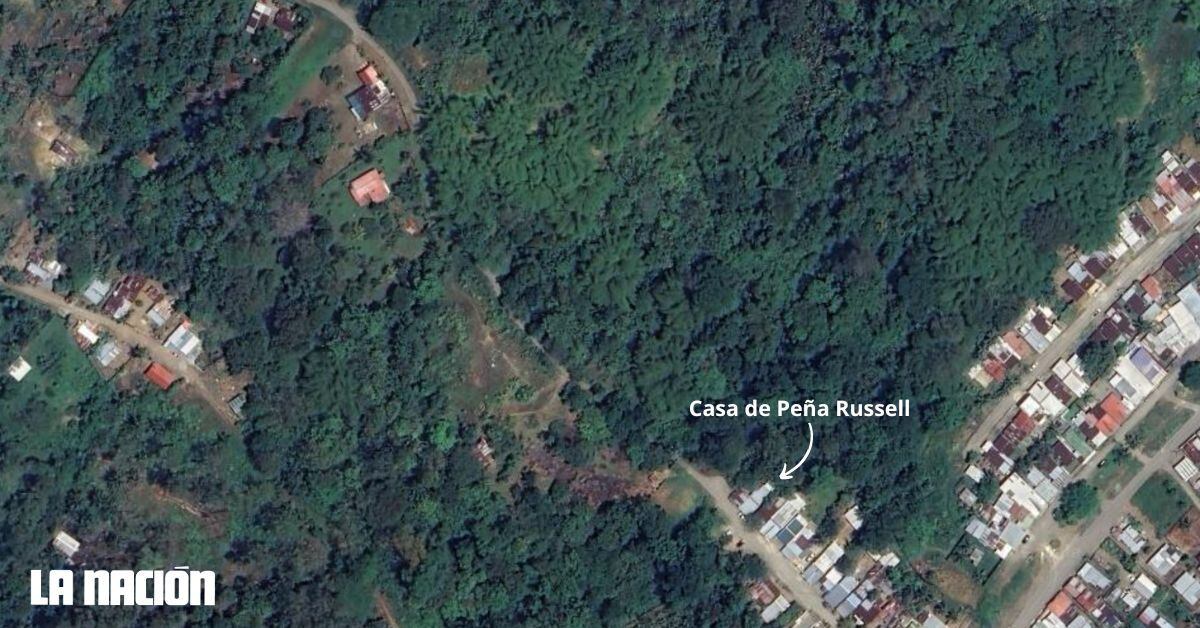 Imagen satelital de la casa de Peña Russell. 