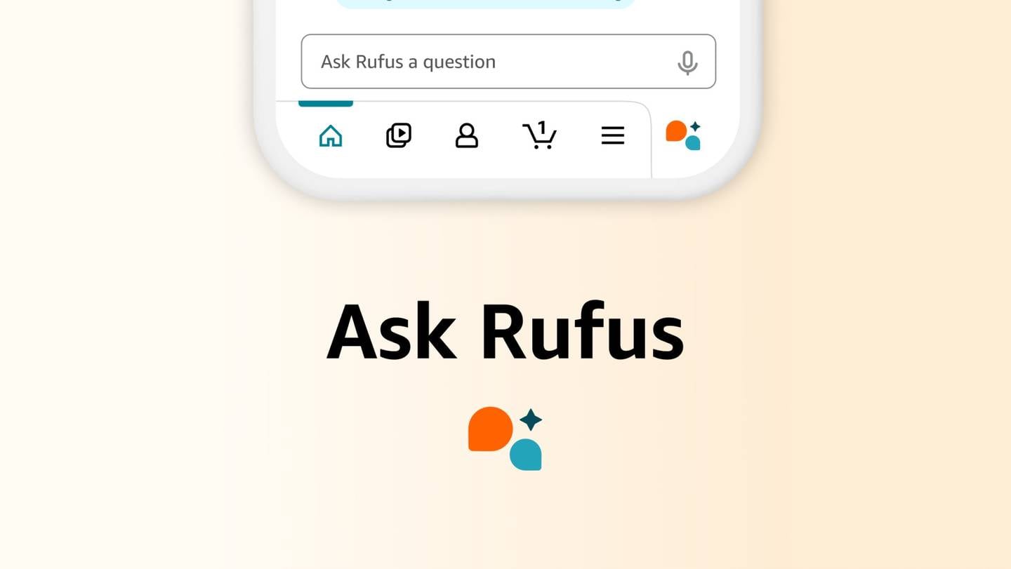 Amazon lanza Rufus, asistente de compras con IA generativa, disponible en versión beta en la app Amazon Shopping.