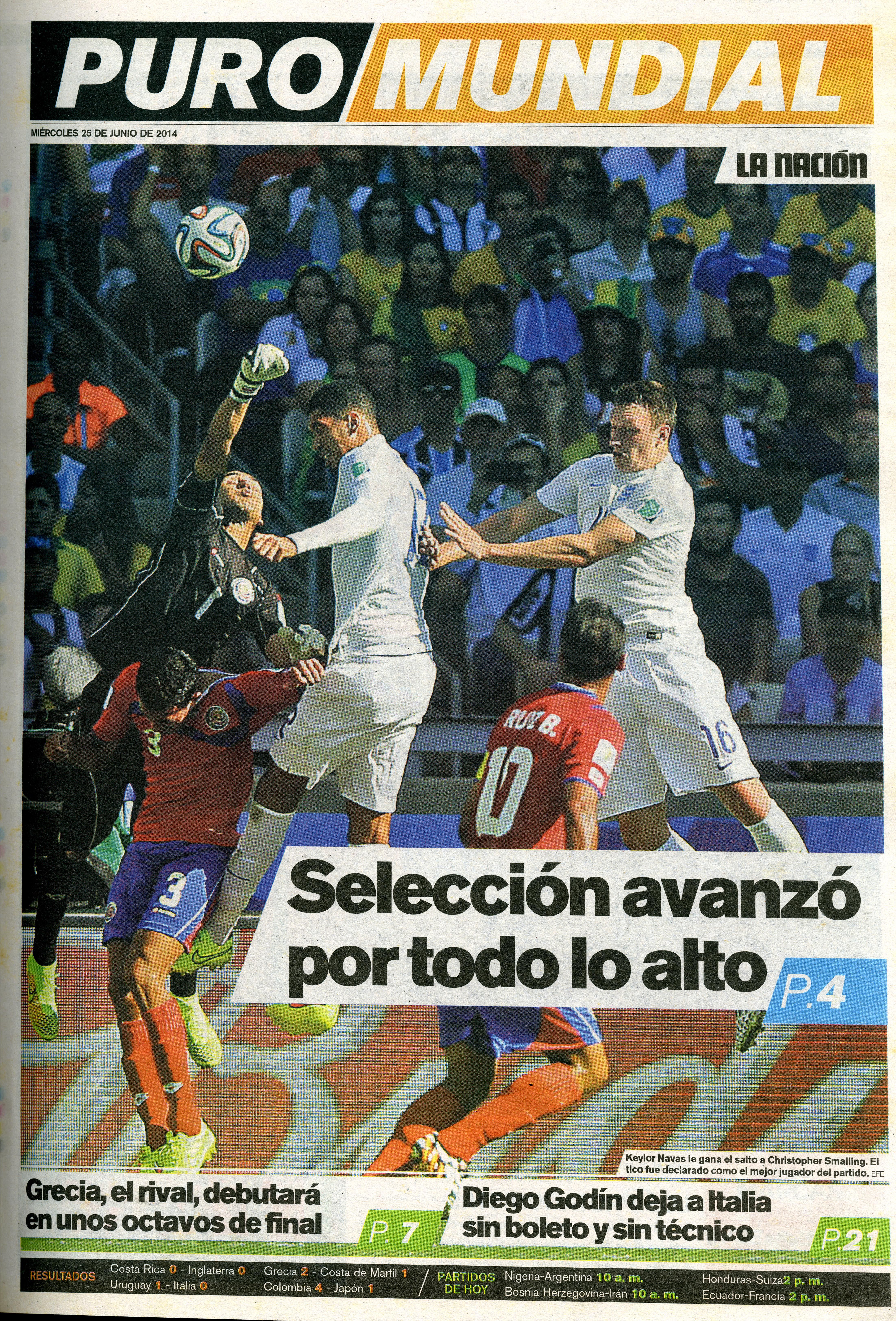 Keylor Navas fue declarado el mejor jugador del partido en el juego entre la Selección de Costa Rica e Inglaterra en el Mundial de Brasil 2014.
