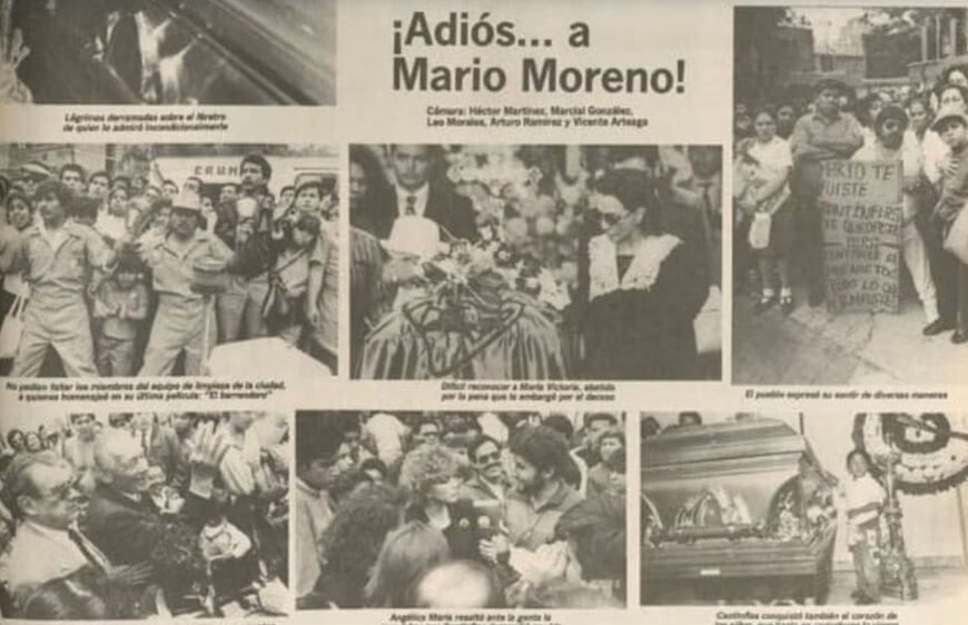 Los seguidores de Cantinflas salieron a las calles a despedir a su ídolo. María Victoria, con lentes oscuros, se acercó al ataúd del cómico.