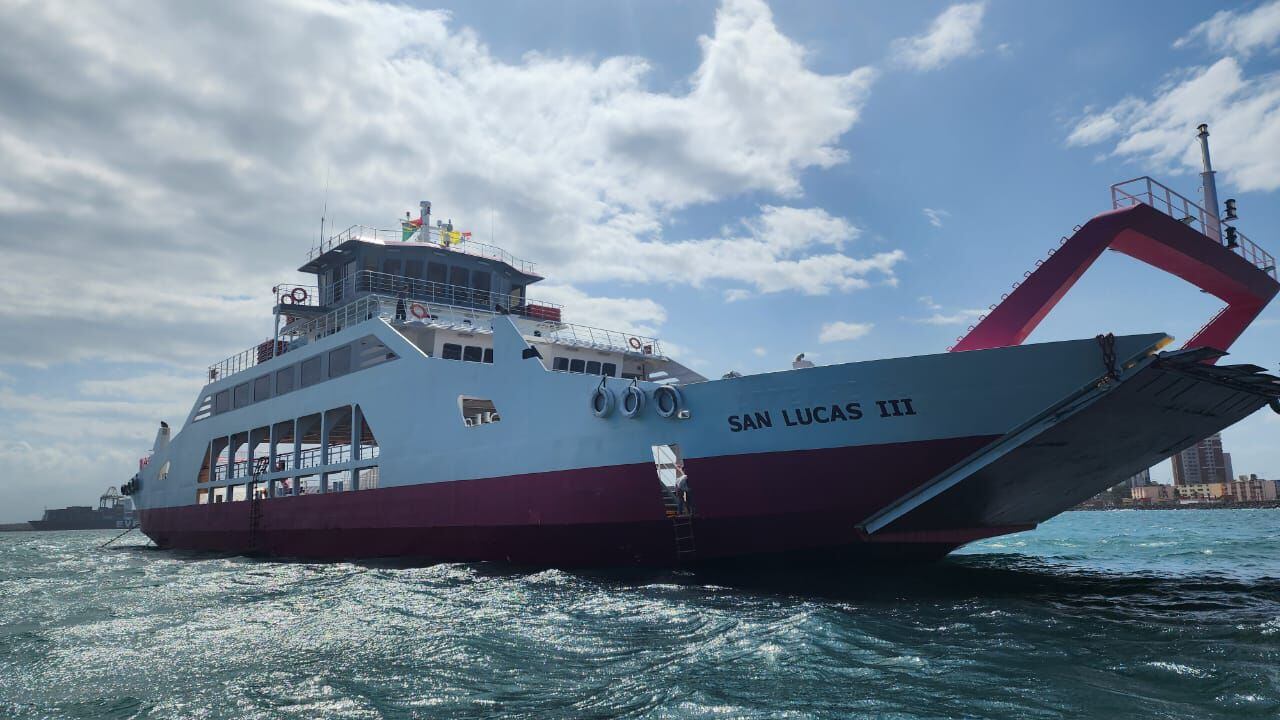 El San Lucas III, la nueva embarcación que prestará el servicio de ferri entre Puntarenas y playa Naranjo, contará con capacidad para 500 personas y 110 vehículos por viaje. Fotografía: Infocoop.