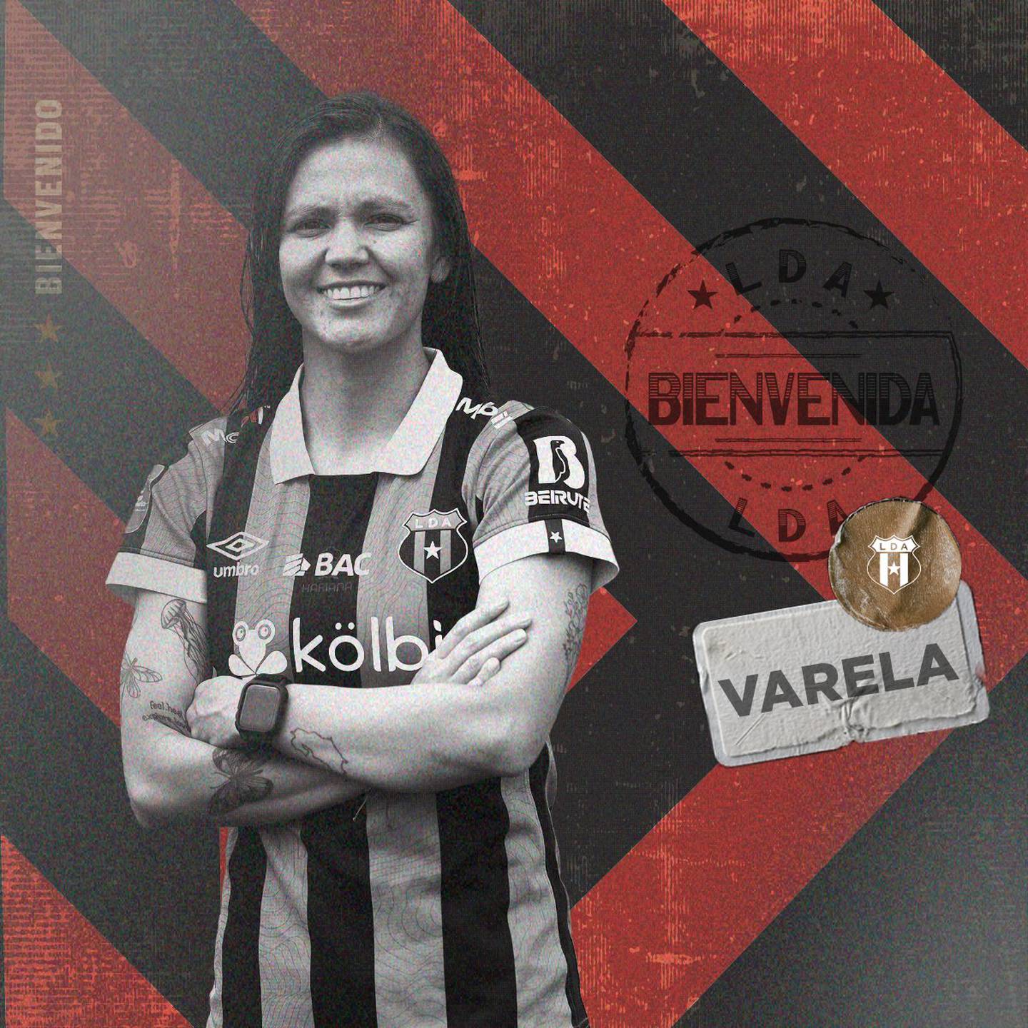 Sofía Varela firmó por un año con Liga Deportiva Alajuelense.