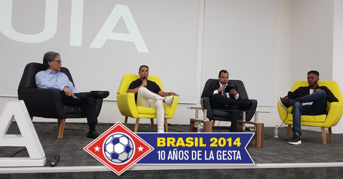 Eduardo Li, Rándall Brenes, Maynor Solano y Júnior Díaz conversaron durante más de dos horas sobre la Selección de Costa Rica en el Mundial de Brasil 2014.