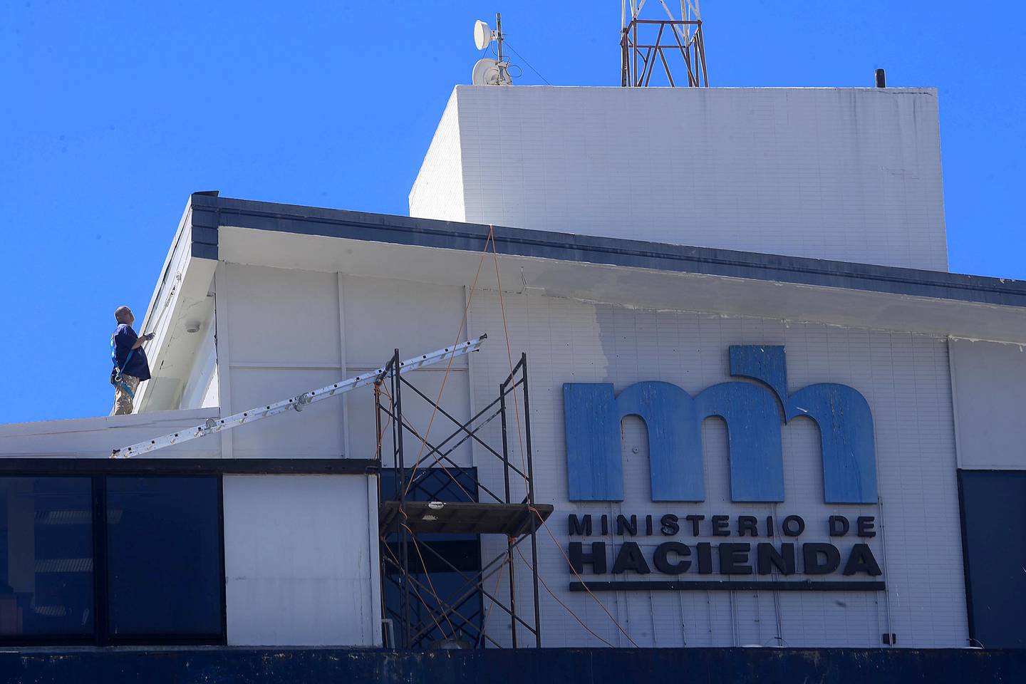 05/02/2024     San José. Fachada del edificio central del Ministerio de Hacienda. Foto: Rafael Pacheco Granados