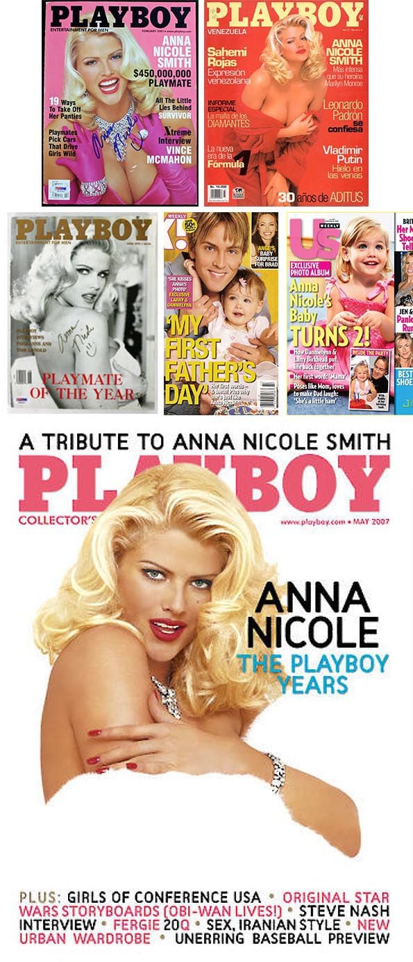La voluptuosa Anna Nicole, de origen texano, posó por primera vez para Playboy en 1992, a los 25 años y bajo el seudónimo de Vicky Smith.  En adelante, se convertiría en una de las ‘playmate’ más famosas: de ahí saltó al estrellato y a todo lo que vino después. | Fotos: Archivo