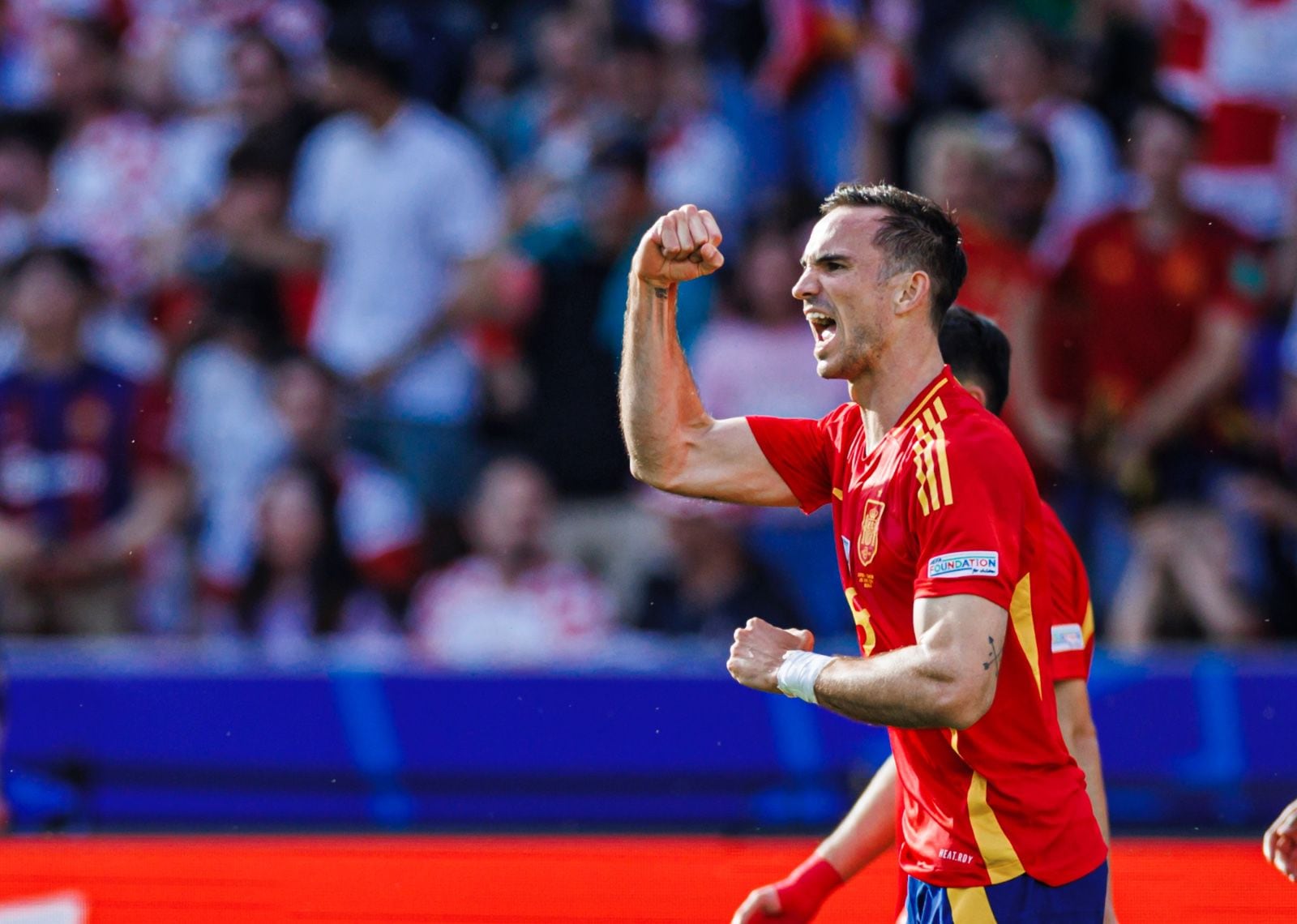 Fabián Ruiz hizo un jugadón a los 32 minutos del partido y marcó el segundo gol de España. (Foto X de la Selección Española).