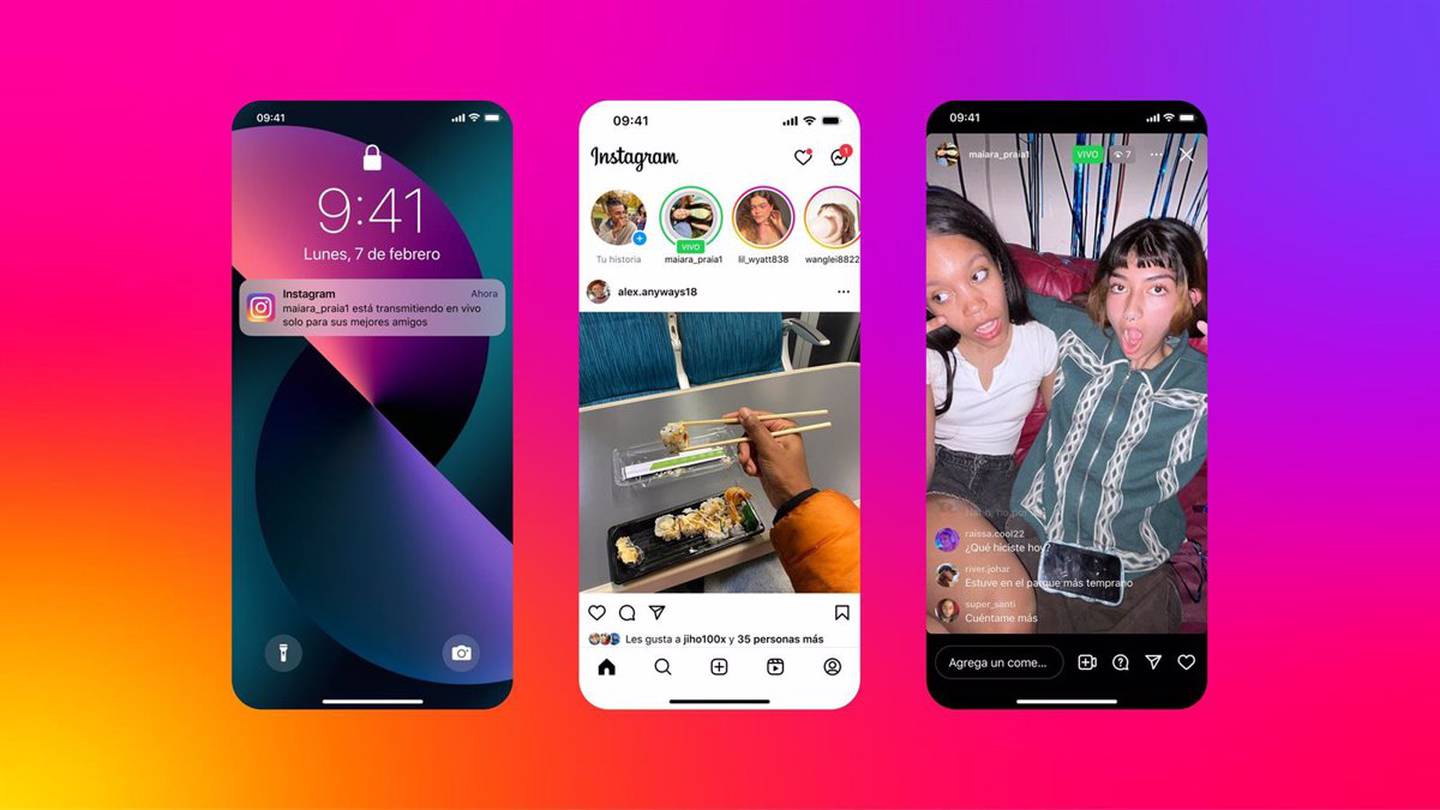 Instagram lanza transmisiones en vivo exclusivas para Mejores amigos, notificándoles al inicio del 'streaming'.