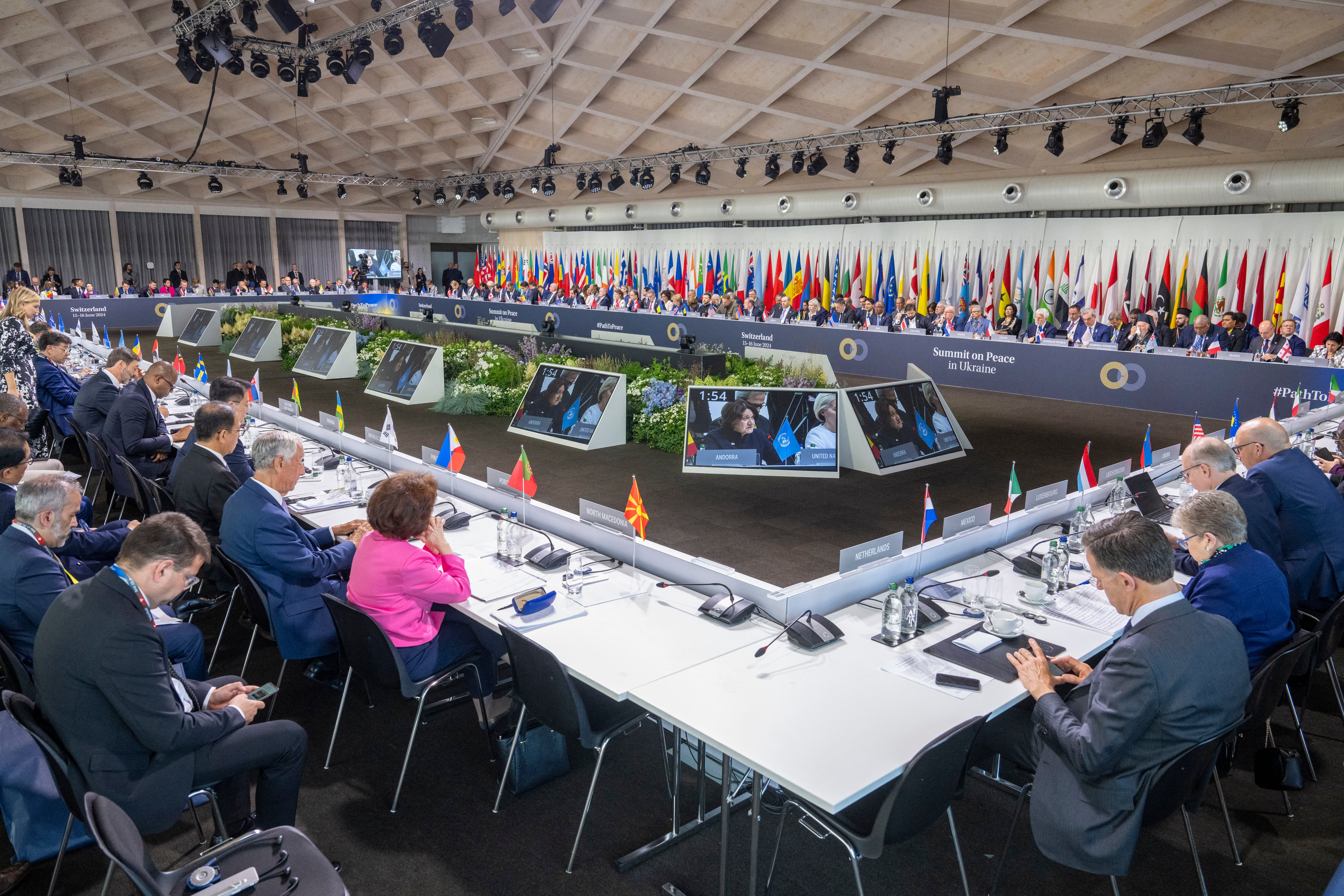 La Cumbre de Paz de Ucrania reunió cerca de 60 líderes mundiales. Foto: AFP