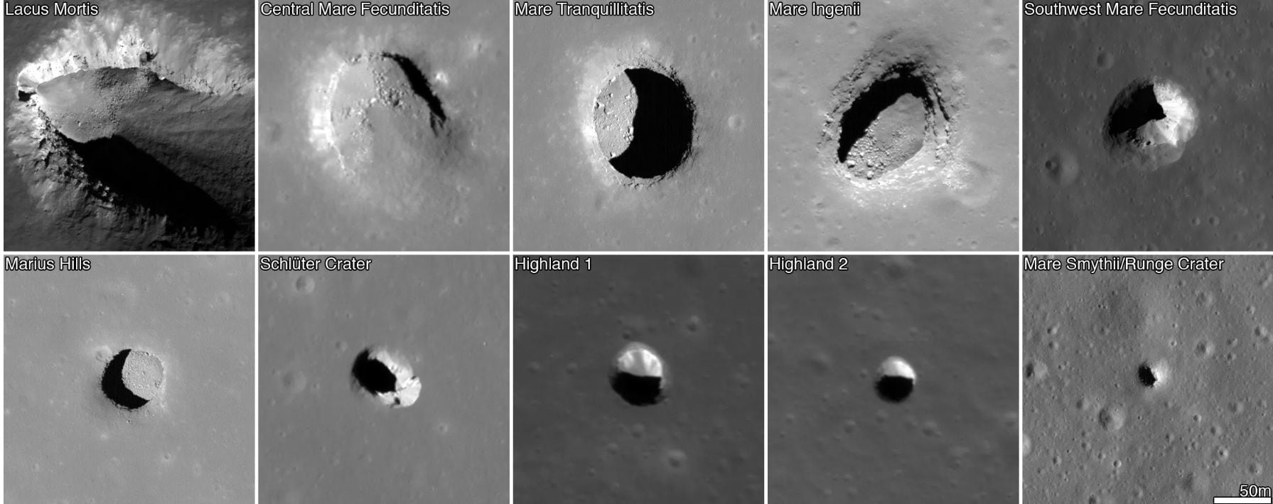 Científicos encuentran cuevas bajo la Luna usando datos del LRO, abriendo nuevas oportunidades para la exploración espacial.
