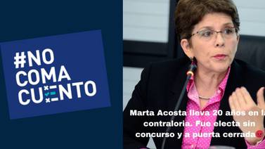 Marta Acosta fue reelecta como contralora en votación pública, es falso que fuera ‘a puerta cerrada y sin concurso’