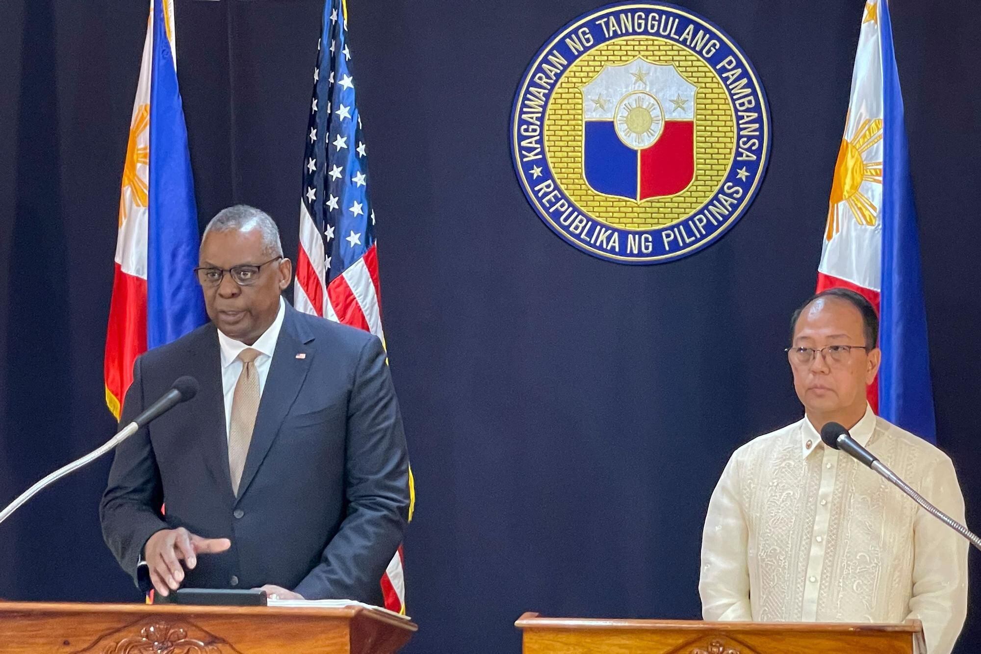 Estados Unidos y Filipinas mantienen un acuerdo de seguridad desde 2023, en el cual las tropas estadounidenses pueden utilizar las bases militares filipinas. Foto: Joeal Calupitan/POOL /AFP