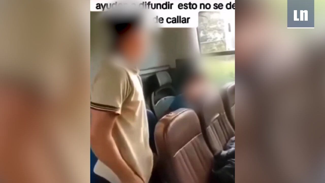 La Fiscalía investiga otra agresión contra un estudiante ocurrido en un bus, en mayo. El video que circuló en redes es prueba fundamental. Foto: captura de video