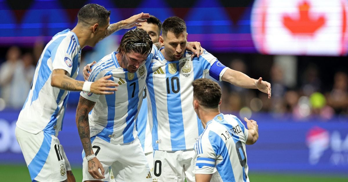 Argentina tardó 49 minutos para abrir el marcador ante Canadá en el inicio de la Copa América.
Foto: AFP