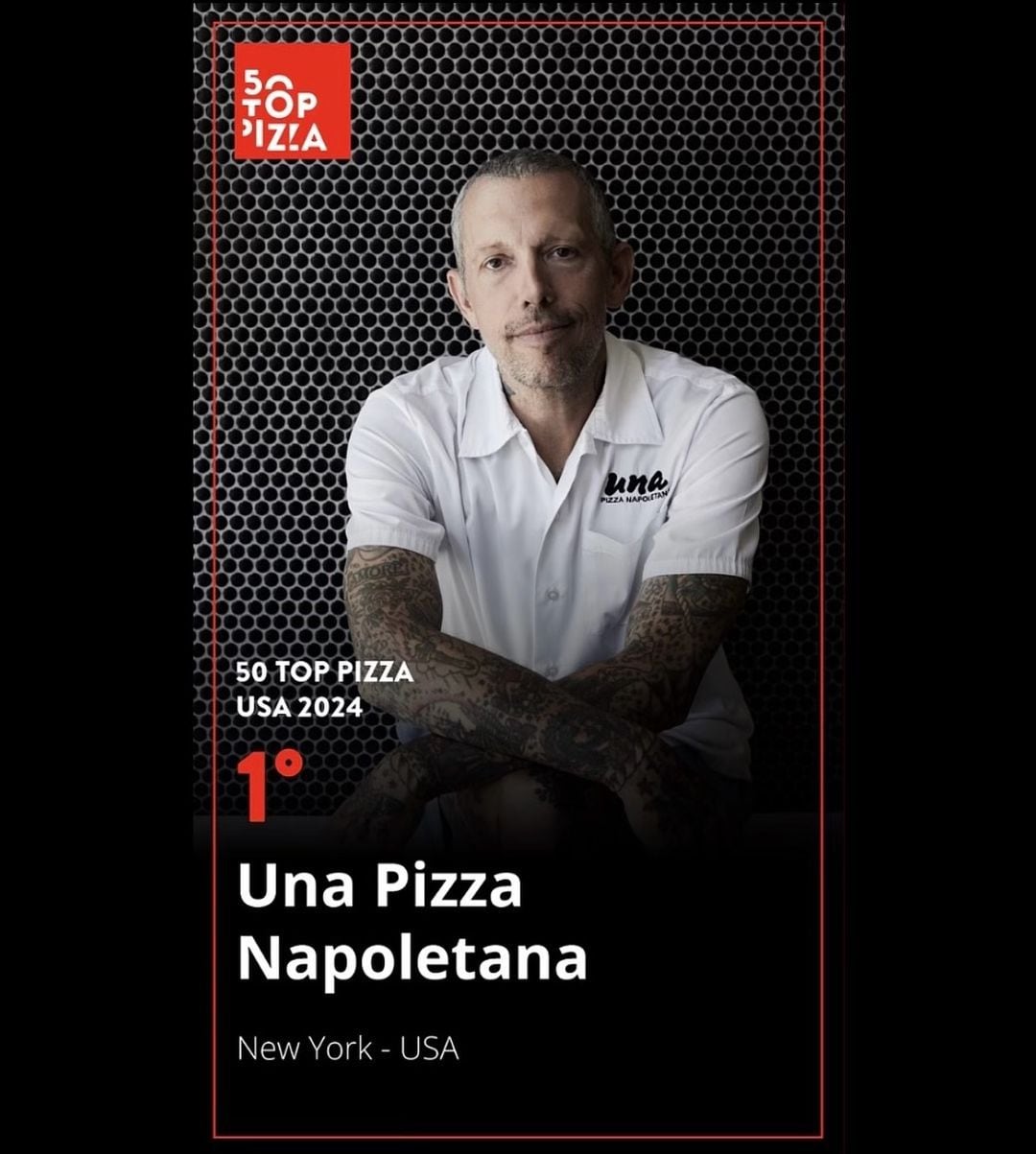 'Una Pizza Napoletana', ubicada en el Lower East Side de Nueva York, fue reconocida como la mejor pizzería de Estados Unidos del 2024.