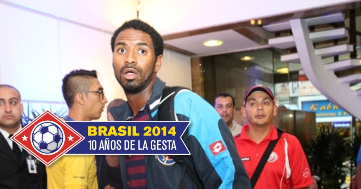 Dave Myrie fue el último jugador en sumarse a la selección de Costa Rica en el mundial de Brasil 2014. Llegó a tierras sudamericanas el 11 de junio, tan solo tres días antes del debut del combinado patrio en la Copa del Mundo. Foto: Archivo.