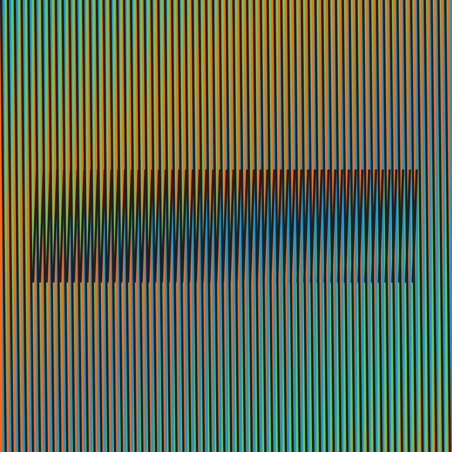 'Induction chromatique a double fréquence RVB 7' (París, 2014), 100 x 100 cm.