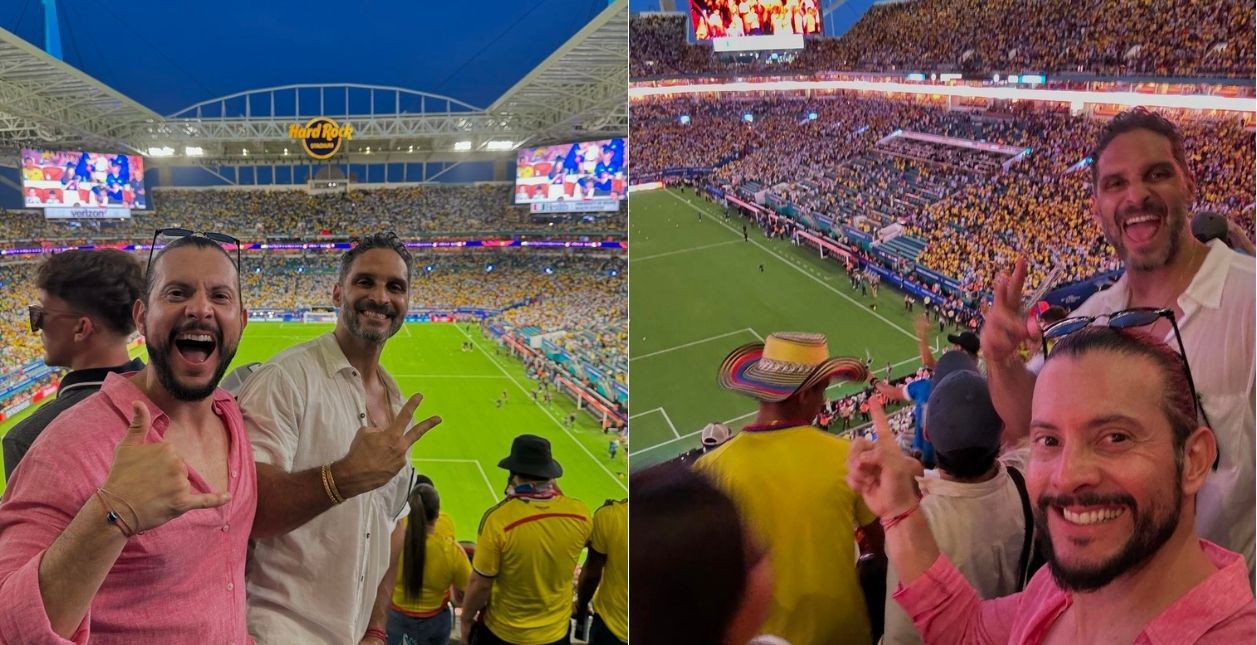 Yiyo Alfaro y Bismarck Méndez disfrutaron juntos de la final de la Copa América. Foto: Instagram
