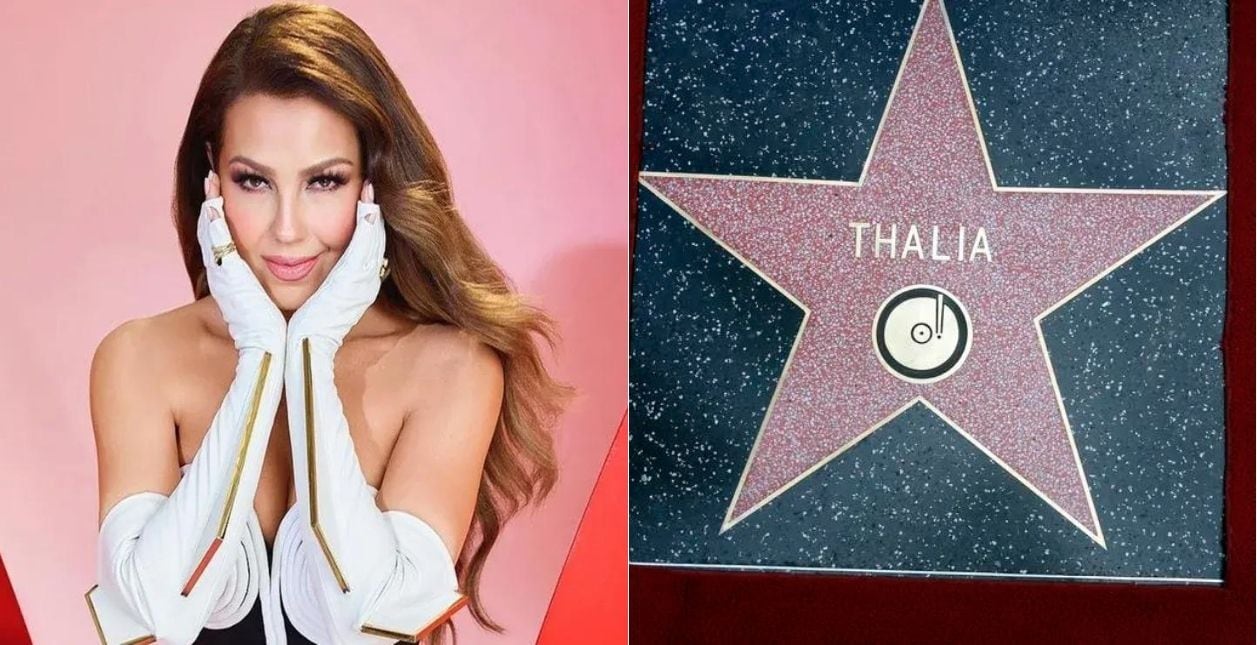 Thalía obtuvo su estrella el 5 de diciembre de 2013. La actriz y cantante, de 52 años, inició su trayectoria artística desde que era una niña. Foto: GDA/AFP