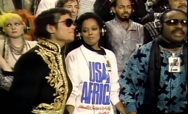 Michael Jackson grabó con grandes estrellas la canción 'We Are the World', cuyo fin era recaudar fondos para erradicar el hambre en Etiopía. Foto: Archivo.