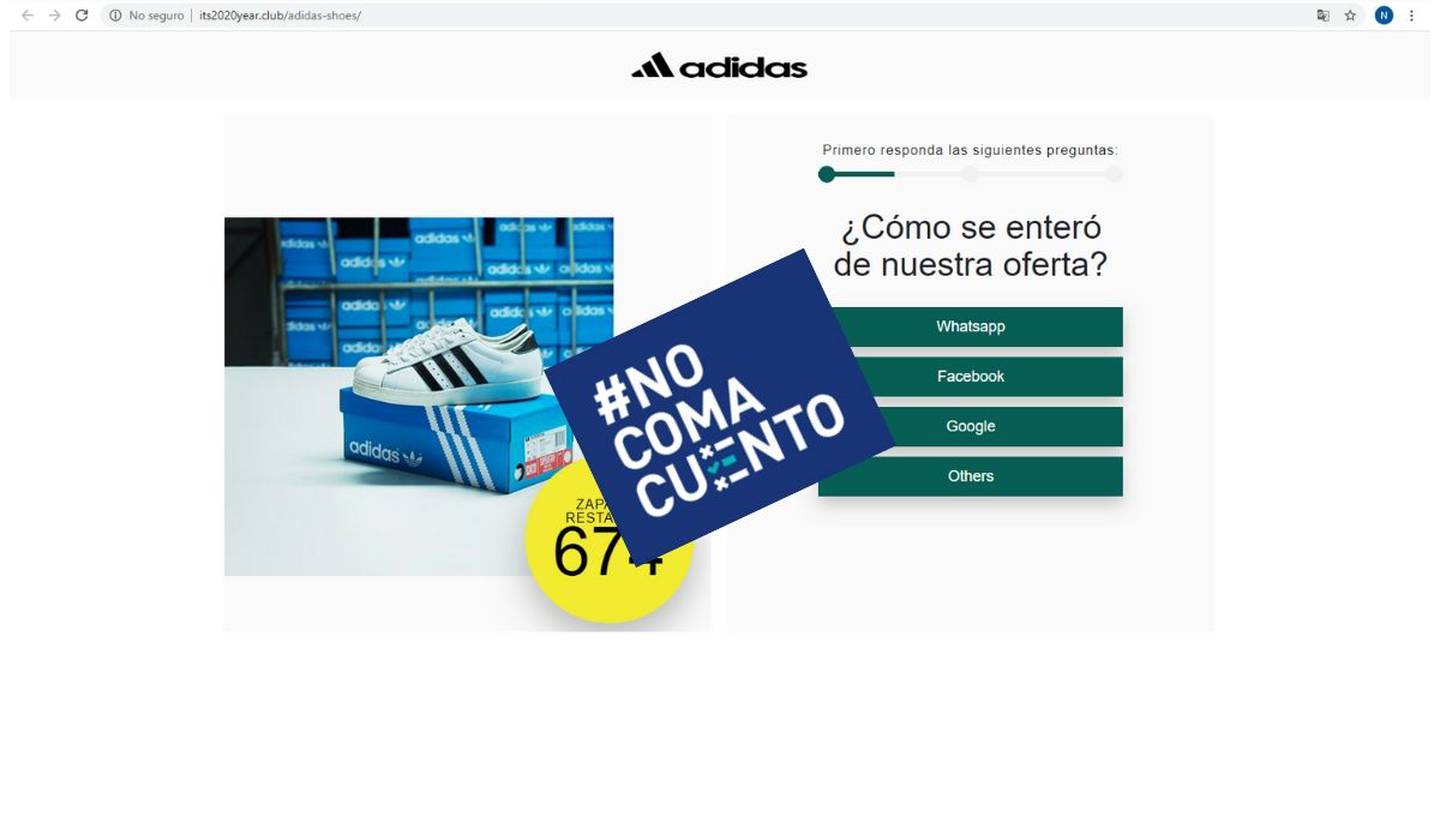 NoComaCuento: Adidas está regalando zapatos gratis por 'su aniversario' | La Nación