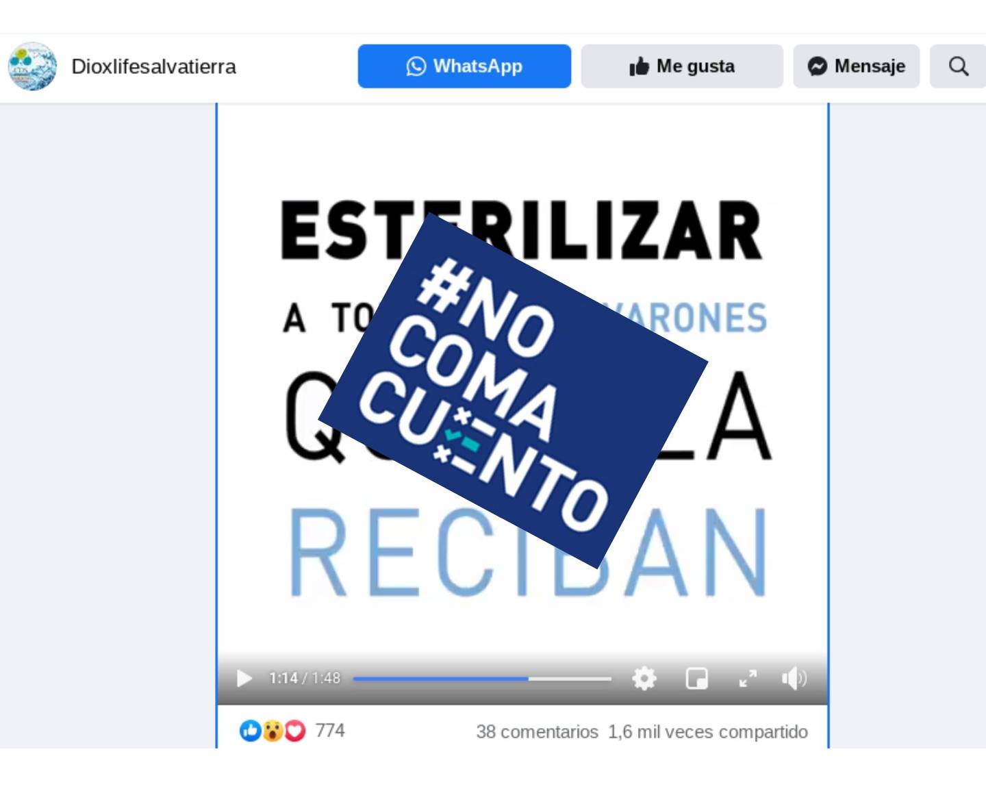 En un video de Facebook, la médica argentina Chinda Brandolino asegura que las vacunas contra la covid-19 dejarán estériles a todos los hombres quienes las reciban y afirma que estas son "parte aberrante de un fraude científico”. La grabación se difunde en Costa Rica.