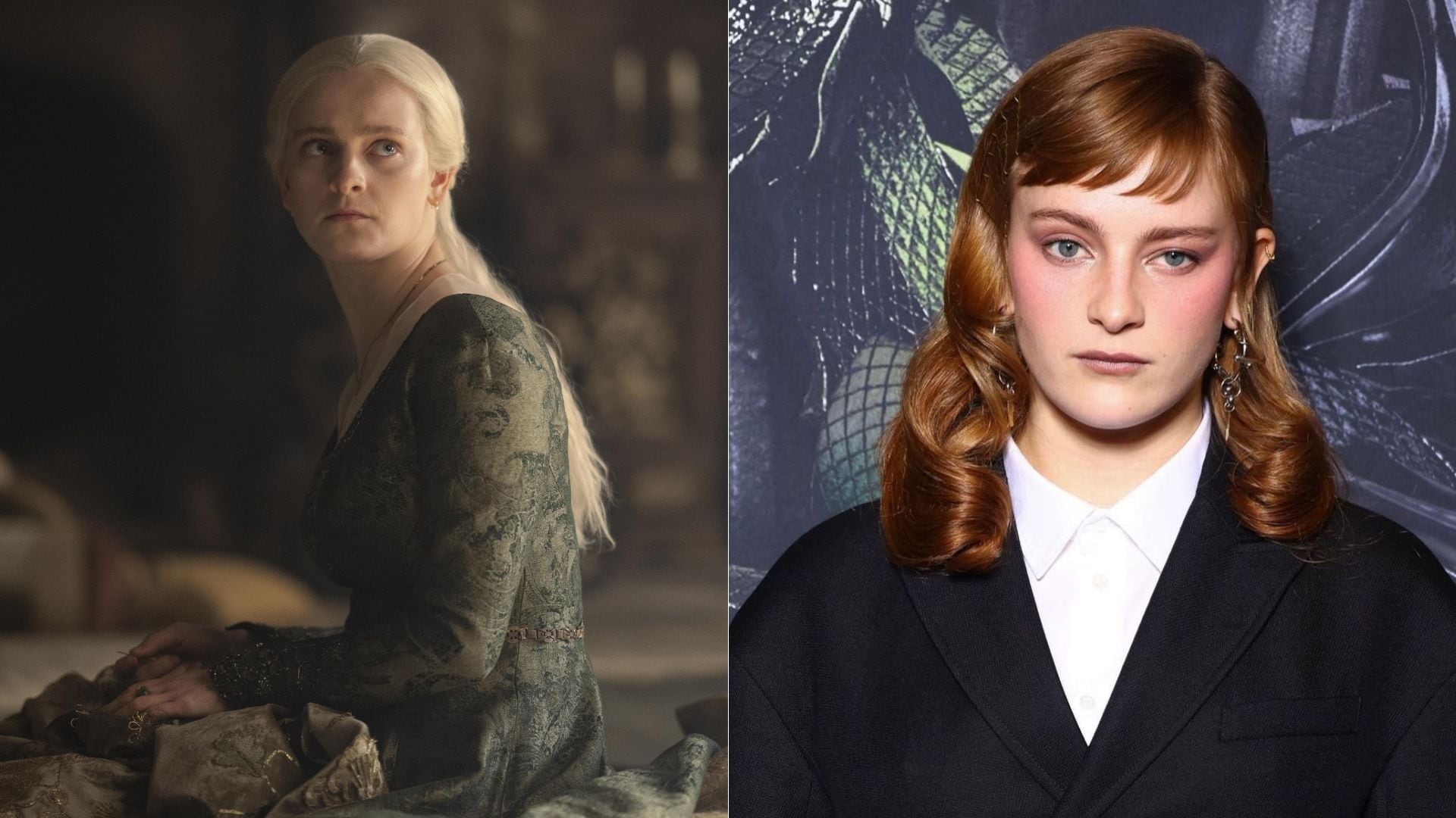 Phia Saban, de 25 años, es de las actrices más jóvenes en 'House of the Dragon'. Su rol es el de la tercera hija de Alicent,  Helaena Targaryen.