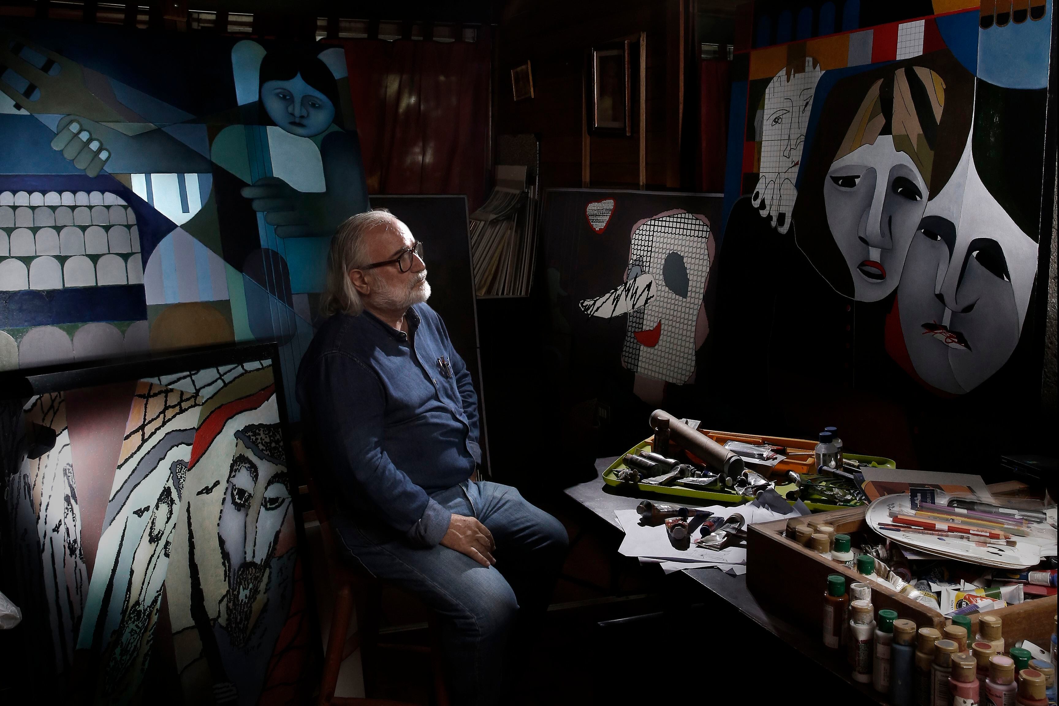 Álvaro Bracci encontró hace cinco décadas su vida en Costa Rica.  Aquí fue donde comenzó a dedicarse al arte.