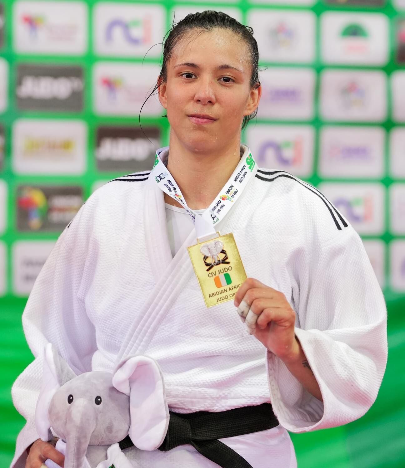 Diana Brenes continúa cosechando éxitos en el judo y este domingo se coronó campeona del Open de África, en Costa de Marfil. Cortesía: Comité Olímpico
