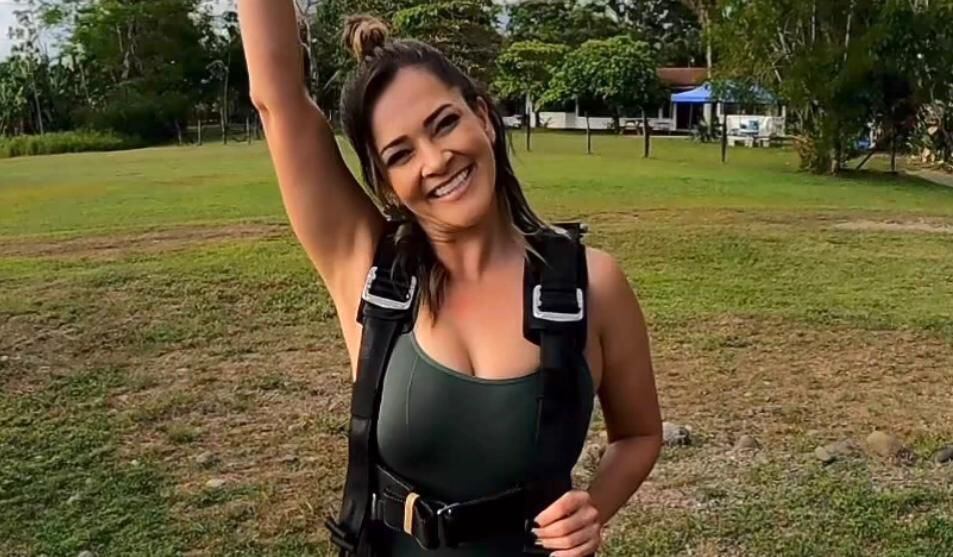 Gabriela Jiménez compartió en redes sociales su experiencia practicando paracaidismo. 