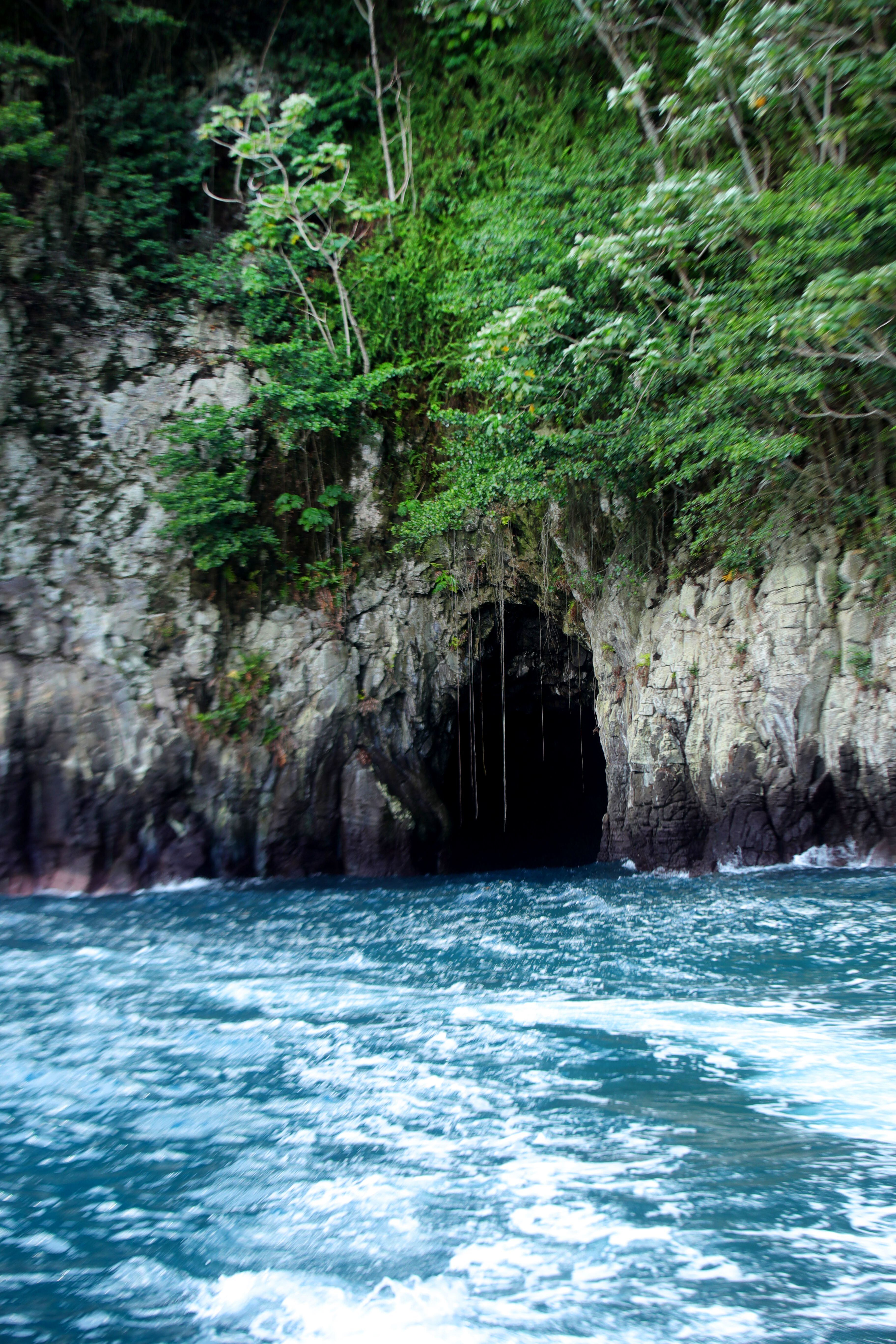 La costa de la Isla del Coco cuenta con una abundante cantidad de cuevas submarinas, muchas de las cuales no han sido exploradas. 