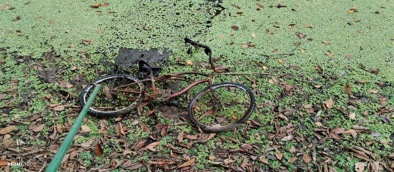 El primer rastro de Emilce Soto Jiménez, mujer desaparecida en Palmar Sur el 9 de marzo, fue el hallazgo de la bicicleta en la que salió ese día a hacer mandados. Foto: Cortesía.