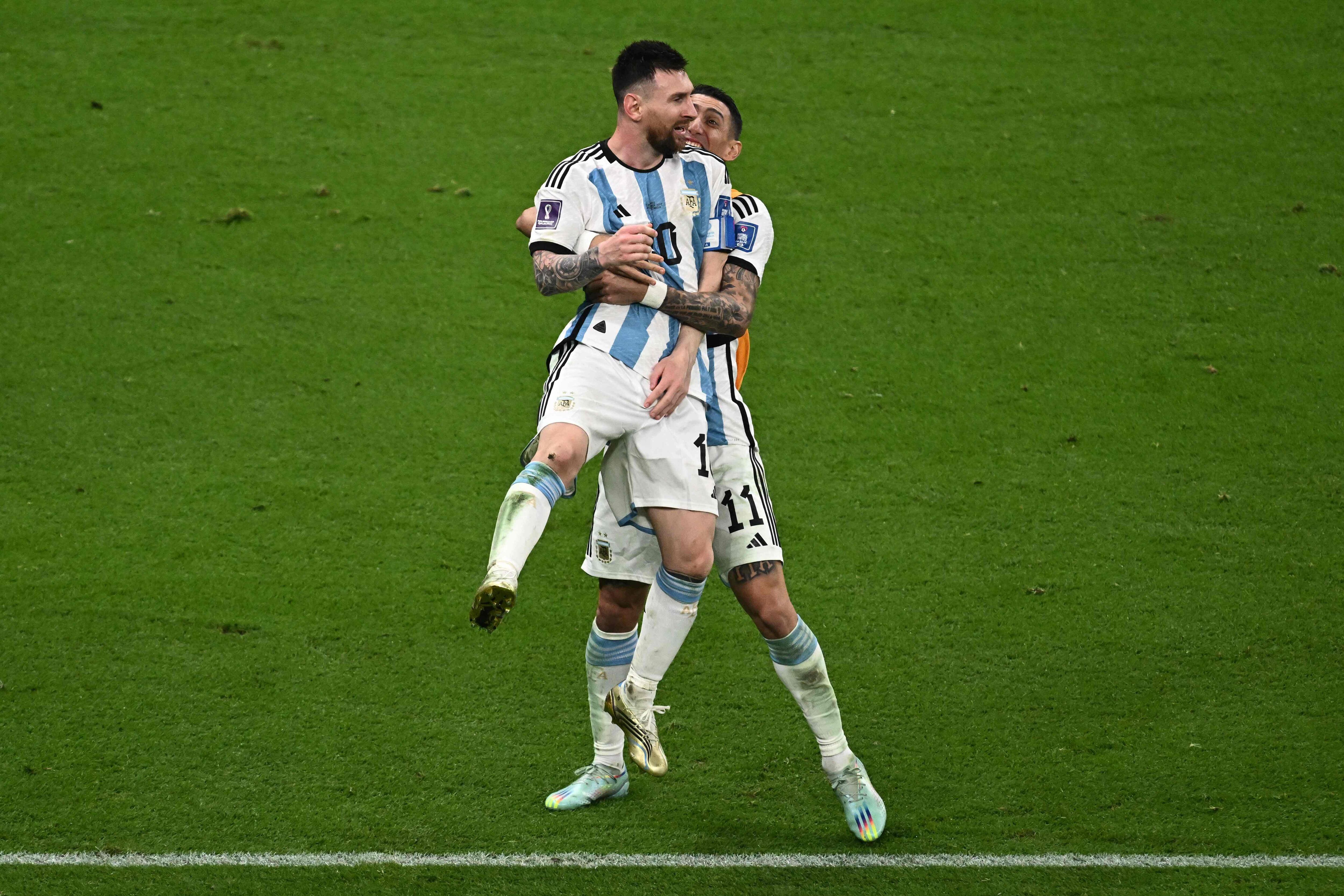Lionel Messi tuvo como gran socio a Ángel di María, en gran parte de la final.