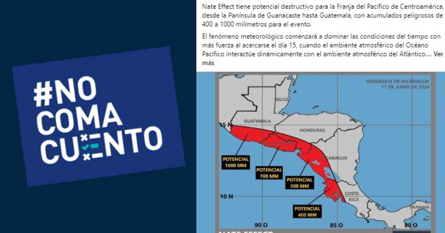 Costa Rica no estará expuesta a un evento catastrófico a causa del "efecto Nate".