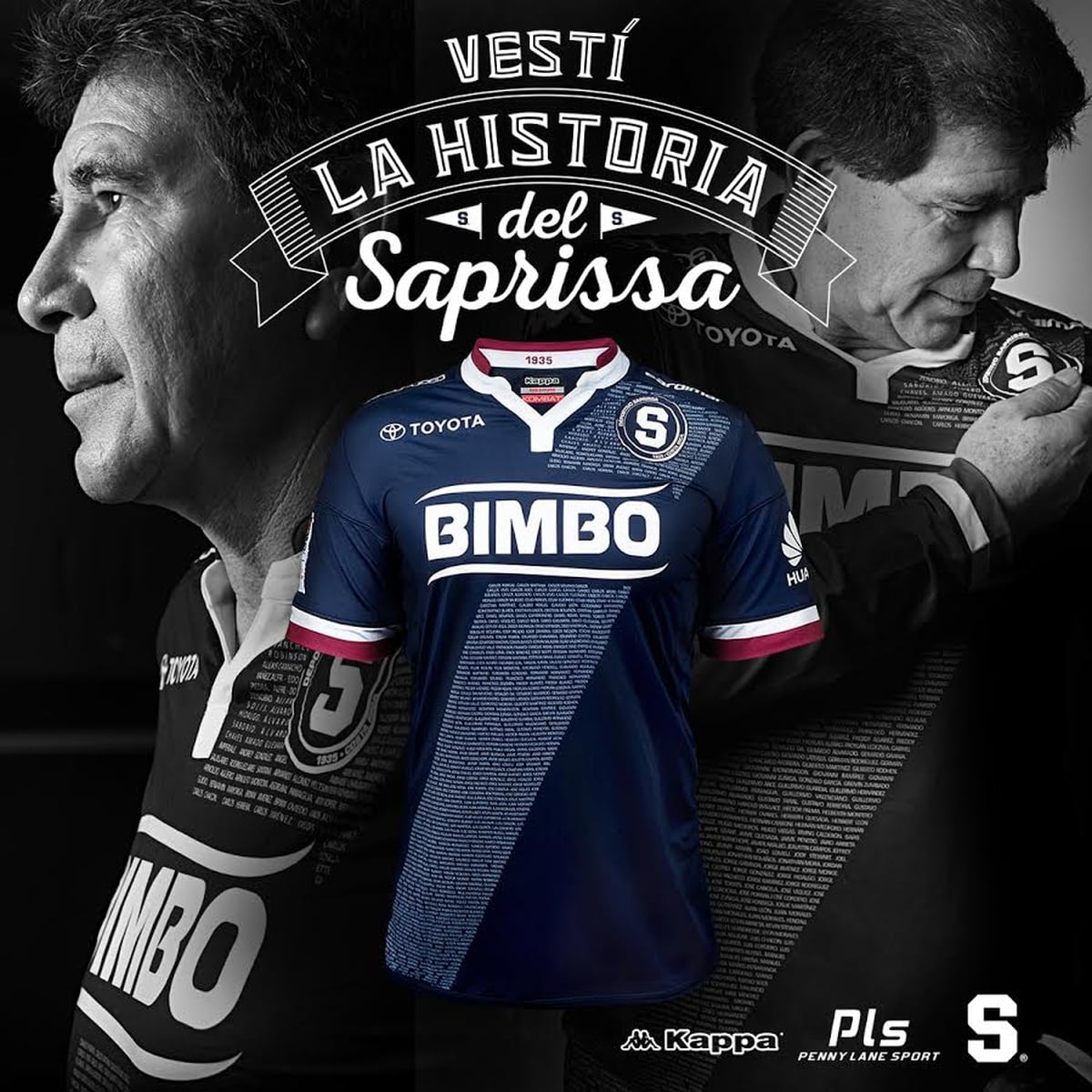 Nueva camisa del Saprissa lleva los nombres de sus exjugadores La Nación