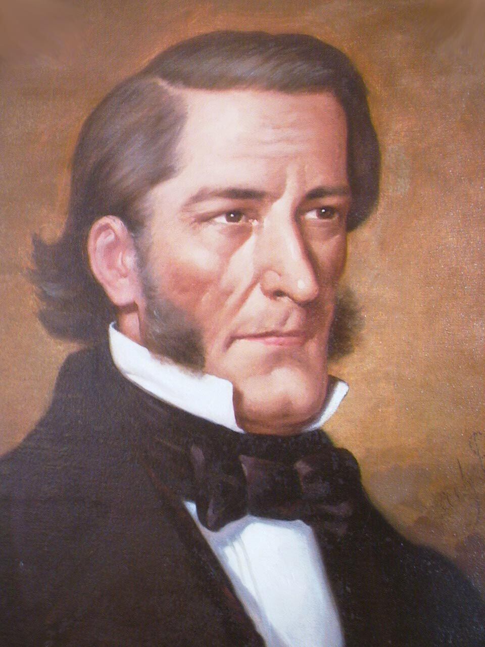 José Rafael Gallegos Alvarado nació en Cartago el 31 de octubre de 1784 y falleció en San José el 14 de agosto de 1850. Este retrato lo pintó Aquiles Bigot.