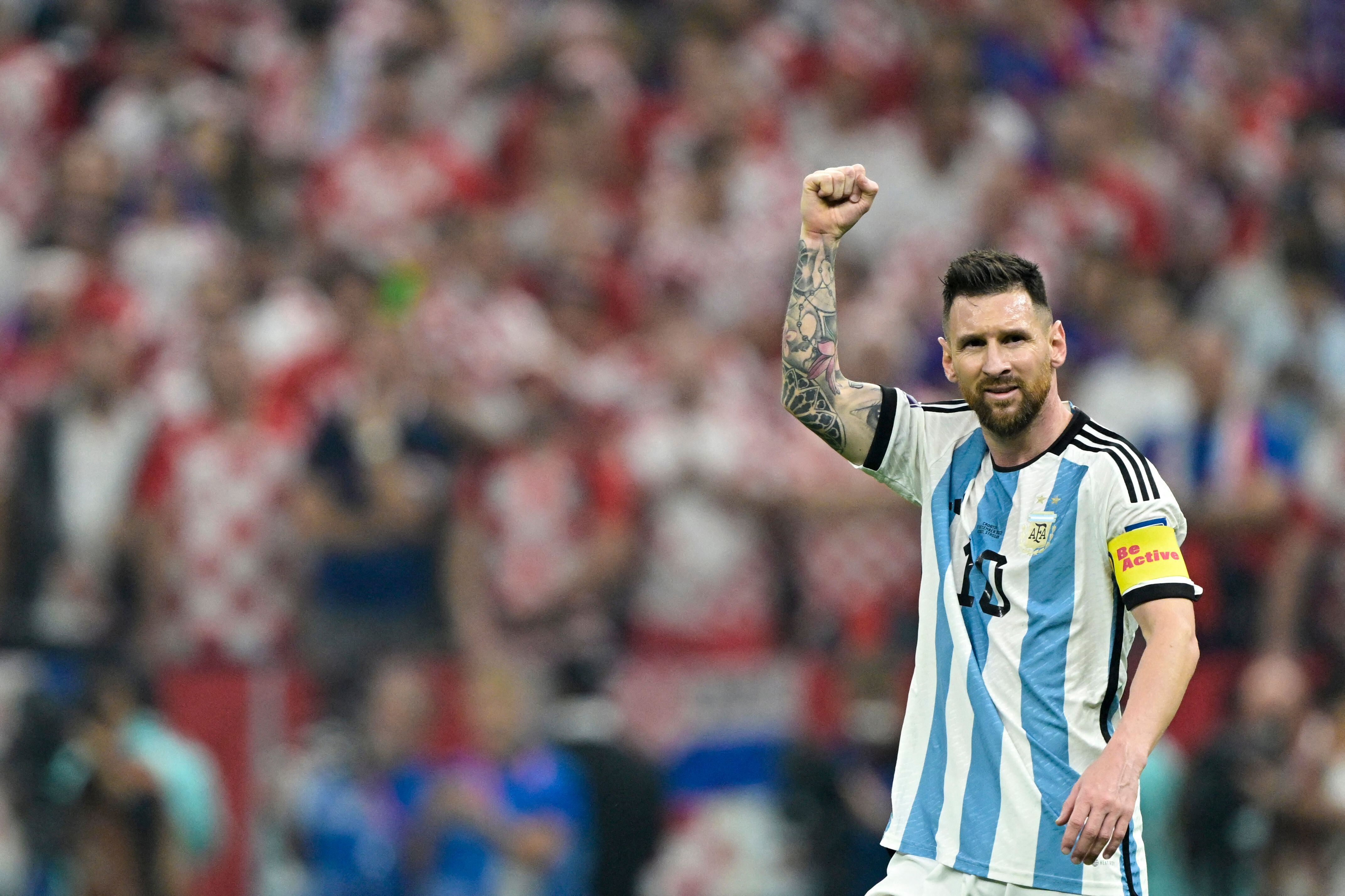 Messi celebró a lo grande el pase de Argentina a la final de la Copa del Mundo. 