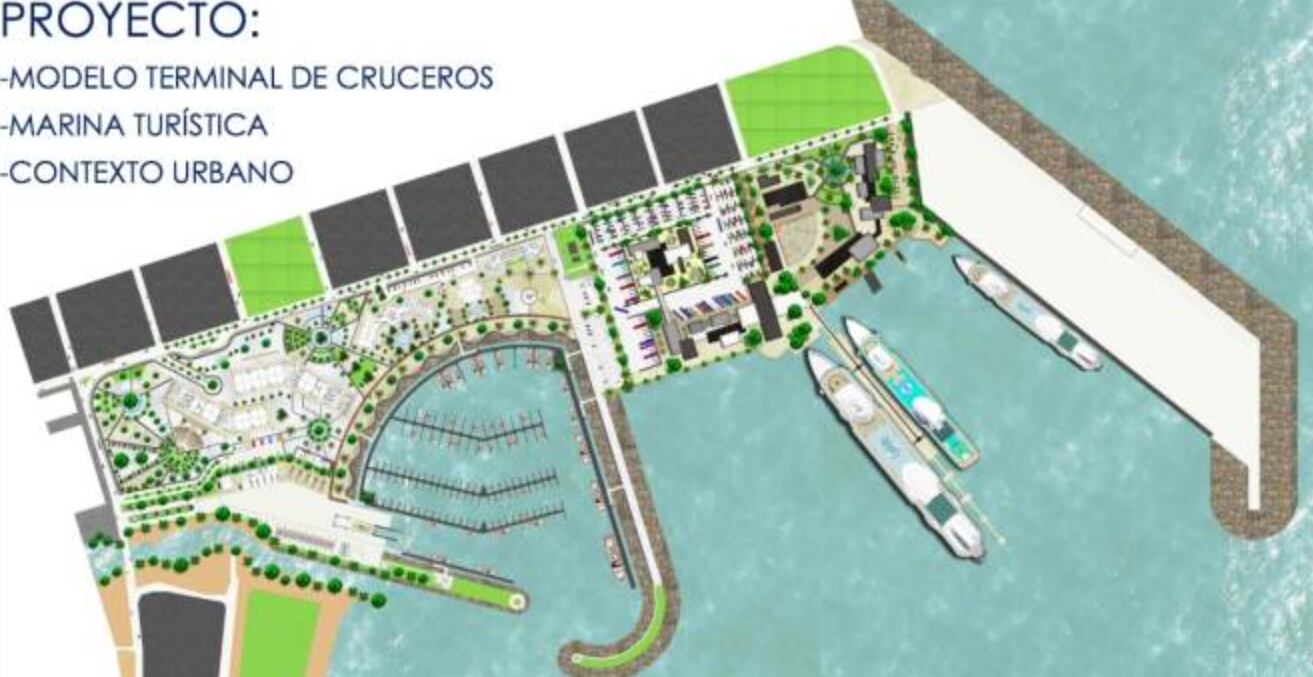 Este es el diseño de la terminal de cruceros y marina en Limón, el cual, dio a conocer Mideplán en agosto del 2019. 