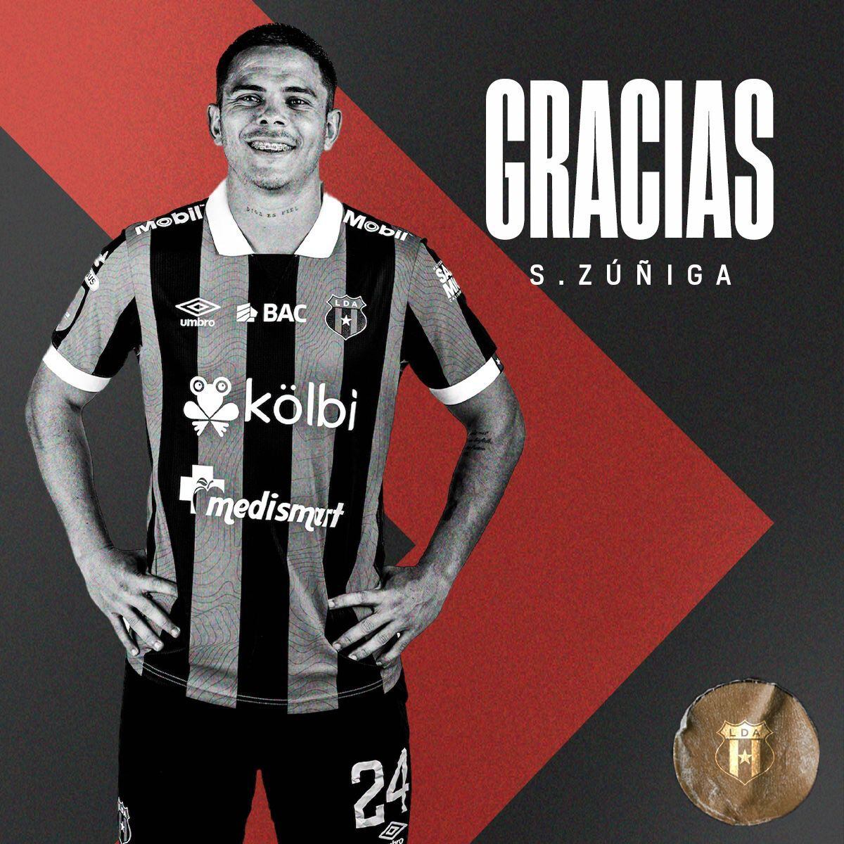 Suhander Zúñiga se marchó de Liga Deportiva Alajuelense después del fichaje de Rónald Matarrita.