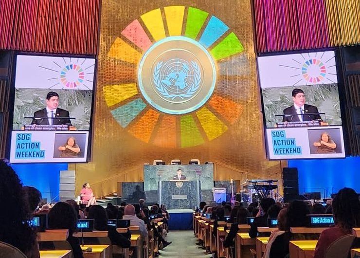 El expresidente Carlos Alvarado tuvo a cargo el discurso de apertura en el Foro Fin de Semana de Acción de Objetivos de Desarrollo Sostenible (ODS) de la ONU.