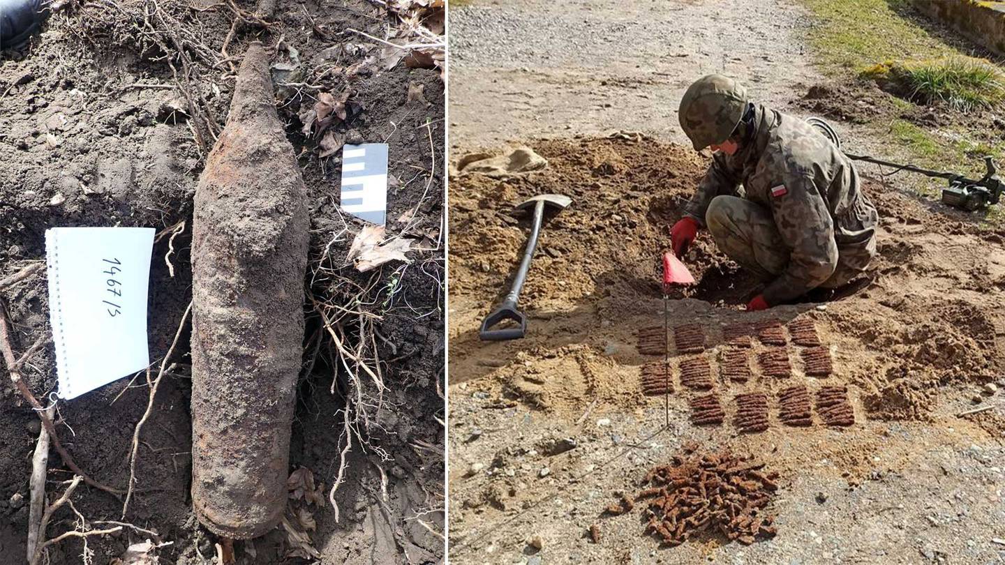 Descubren 4.700 explosivos y objetos históricos del siglo XVIII en Westerplatte, Polonia, tras operación de desminado en la península.