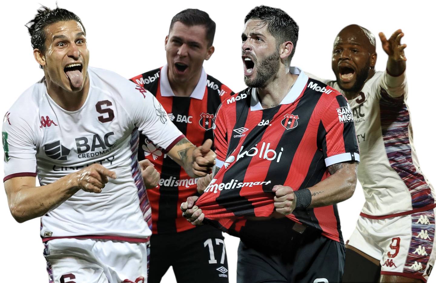 Luis Paradela, Carlos Mora, Jonathan Moya y Javon East están llamados a ser protagonistas en el juego de ida de la fase final entre Liga Deportiva Alajuelense y Saprissa.