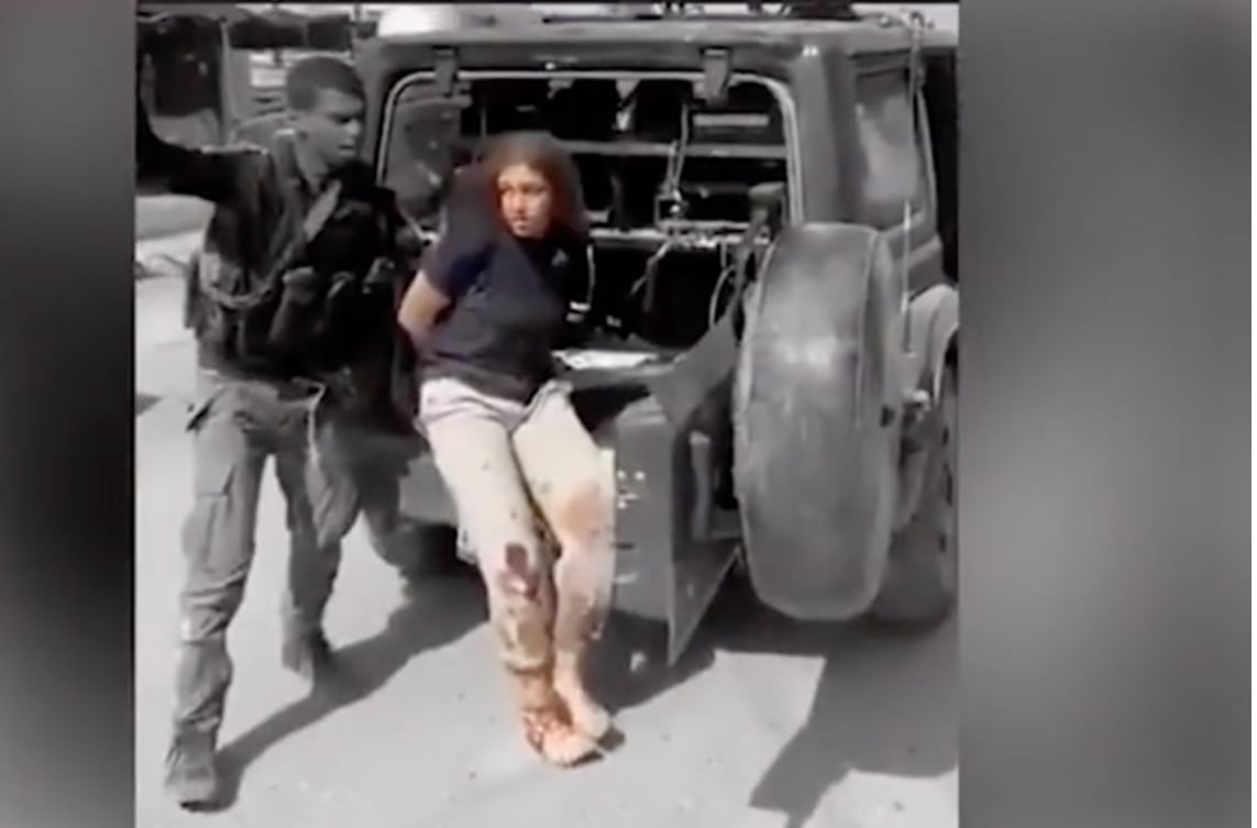 Naama Levy fue secuestrada el 7 de octubre por Hamás. Crédito: captura de pantalla del video publicado por Hamás.