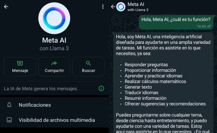 Meta AI se expande en WhatsApp, permitiendo consultas y generación de imágenes. Aprenda a usar esta nueva función.